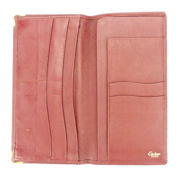Cartier length wallet mast line Bordeaux leather Authentic used - Picture 14 of 16